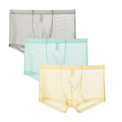 Abbildung von lclvld Herren Sexy Boxershorts Hosen Sheer Durchsichtig Unterhose Dessous Transparente