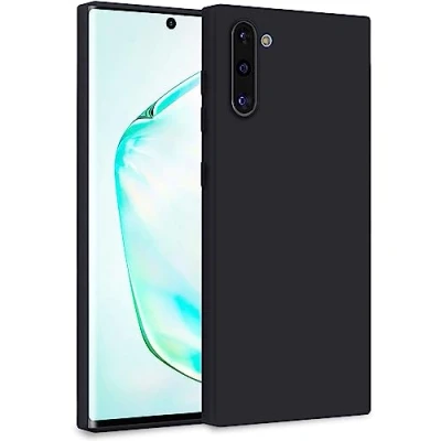 Abbildung von MyGadget Hülle für Samsung Galaxy Note 10 Zweilagige Handyhülle mit Kameraschutz Cover Innenfutter &amp; Silikon außen Schwarz