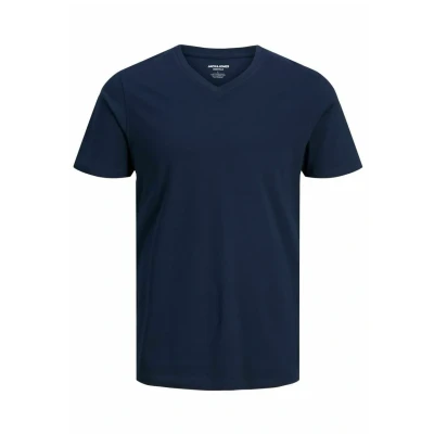 Abbildung von Jack &amp; Jones Vausschnitt Tshirt basic, Herren, Größe: Small, Navy blazer