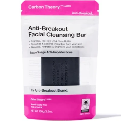 Abbildung von Carbon Theory Charcoal &amp; TEA TREE OIL Breakout Control Facial Cleansing BAR Gesichtsreinigung, Größe: 100 g,