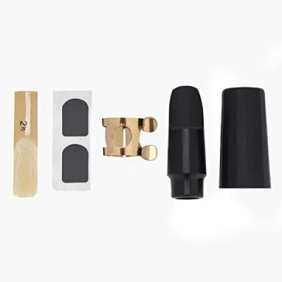 Abbildung von Drfeify Mundstück, Sopransaxophon Saxophon ABS Mundstück mit Kappe Metall Schnalle Reed Pads MusikinstrumenteChuizou Electric refit parts cycling
