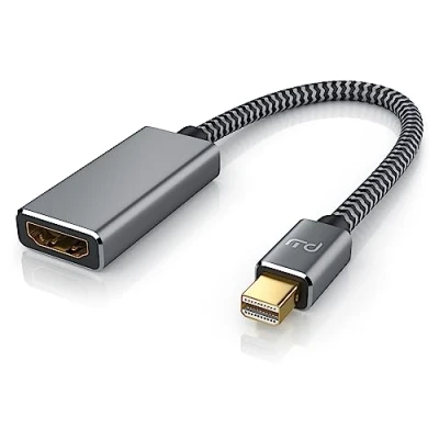 Abbildung von CSL 4k Mini Displayport zu Hdmi 2.0 Adapter DP Kabel 4k@60Hz Thunderbolt 1 2 Audio und Video geeignet für MacBook Air/Pro, Microsoft Surface Pro, Lenovo Notebook, Monitor, Projektor