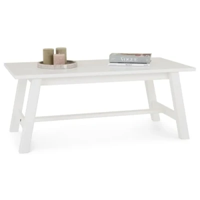 Abbildung von IDIMEX Couchtisch LUZERNA, Wohnzimmertisch 45 x 60cm aus Massivholz, moderer Sofatisch weiß