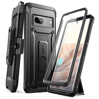 Abbildung von SUPCASE Outdoor Hülle für Google Pixel 7, 360 Grad Handyhülle Bumper Case Robust Schutzhülle Cover [Unicorn Beetle Pro] mit Displayschutz und Gürtelclip 2022 Ausgabe (Schwarz)