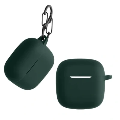 Abbildung von kwmobile Hülle kompatibel mit Huawei FreeBuds SE2 Kopfhörer Case TPU Silikon Cover Schutzhülle in Dunkelgrün