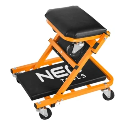 Abbildung von NEO TOOLS 2in1 KFZ Werkstatt Rollbrett Montagerollbrett Werkstatthocker Montageliege bis 150kg Liegewagen Rollsitz Sitz und Liegefunktion