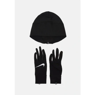 Abbildung von Nike Performance Womens Essential Running HAT AND Glove SET Mütze, Damen, Größe: M/L, Black/silver