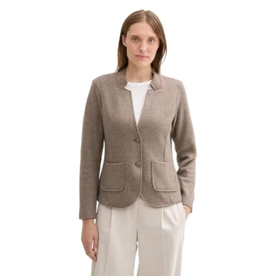 Abbildung von TOM Tailor Strickjacke, Damen, Größe: Small, Cashew beige melange