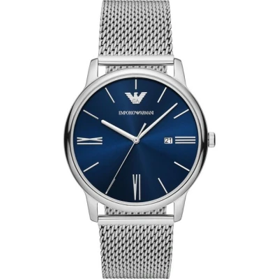 Abbildung von Emporio Armani Watch HAND DATE Uhr silvercoloured, Herren, Größe: One Size, Silver coloured