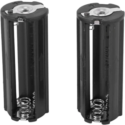 Abbildung von Happysnow 2 Stueck Schwarzer Batteriehalter Fuer 3 X 1,5 V AAA Batterien Taschenlampen Fackel