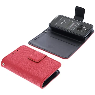 Abbildung von foto kontor Tasche kompatibel mit Dexcom G7 Hülle Book Style rot Schutzhülle Buch