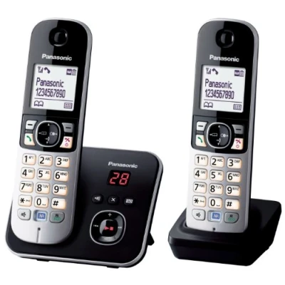 Abbildung von Panasonic KX TG6822 Duo Téléphones Sans fil Noir TG6822FRB (französische Version)