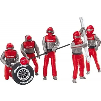 Abbildung von Figurensatz Mechaniker Carrera Crew rot