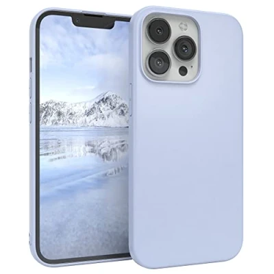 Abbildung von EAZY CASE Handyhülle Silikon mit Kameraschutz kompatibel iPhone 13 Pro in Himmelblau, Blau, Ultra dünn, Slimcover, Silikonhülle, Hülle, Softcase, Backcover