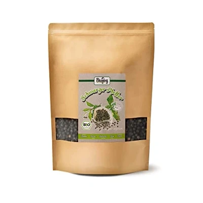 Abbildung von Biojoy BIO Schwarzer Pfeffer ganz (1 kg), schwarze Pfefferkörner für Mühle (Piper nigrum)