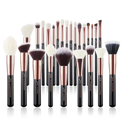 Abbildung von Jessup Pinselset Makeup Pinsel 25 Stück Make Up Set Kosmetik Schmink Augenpinsel Gesichtpinsel Lidschatten Puder Foundation Brushes Schwarz Rosegold T155