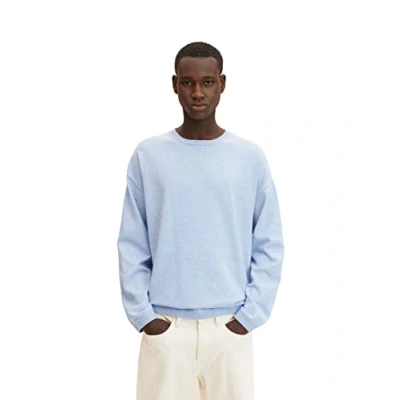 Abbildung von TOM TAILOR Denim Herren Basic Strickpullover 1032313, 11486 Brunnera Blue, M