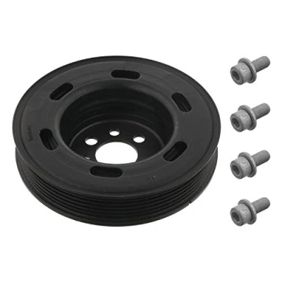 Abbildung von febi BILSTEIN 33608 Kurbelwellenriemenscheibe 6PK 143 5 mit Schrauben, für Kurbelwelle Plus AUDI: A4 B6 Limousine, A6 C5 TT Coupe
