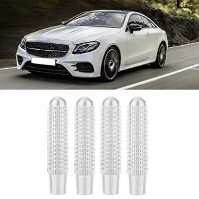 Abbildung von Broco 4pcs Autotürschloss Pin Knob Abdeckung Fit for Mercedes Benz A B E CLA GLA GLC GLK Klasse (Silber)