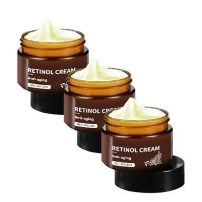 Abbildung von Anti Aging Retinol Creme Gesicht für Hautregeneration, Age Defying Cream, Face Moisturizer Faltenreduktion und Feuchtigkeitspflege Nacht/Tag strahlende Haut (3PC)