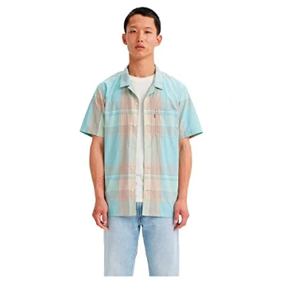 Abbildung von Levi&#039;s THE Sunset CAMP Shirt Hemd, Herren, Größe: XL, Pastel turquoise
