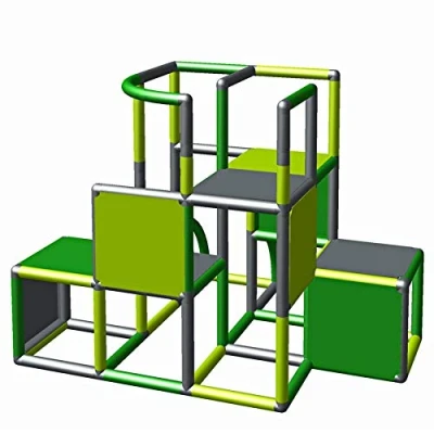 Abbildung von move and stic Klettergerüst PROFI Grundbaukasten, erstes umbaubar, (Spiel Spar Set, komplettes Set), Rutschenanbau möglich, aus recyclebarem Kunststoff, Made in Germany