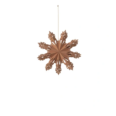 Abbildung von Broste Copenhagen SNOWFLAKE Papierhänger S indian tan 15 cm