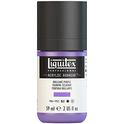 Abbildung von Liquitex 2059590 &#039;Liquitex Professional Acrylic Gouache, Acrylfarbe mit Gouache Eigenschaften, Lichtecht, wasserfest, 59ml Dosier Flasche Brillantlila