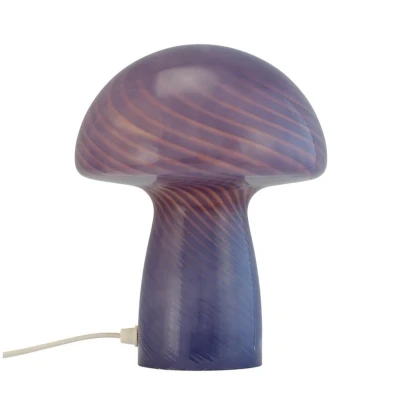 Abbildung von Dyberg Larsen Tischlampe Mushroom, blau, Höhe 23 cm, Glas