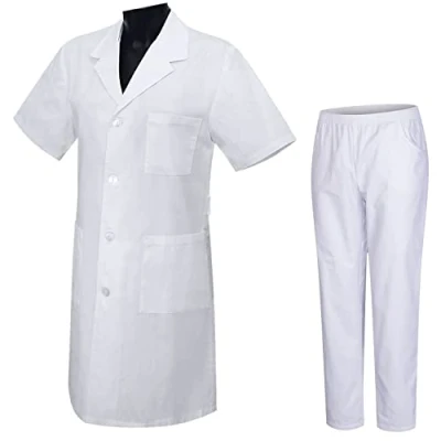 Abbildung von MISEMIYA Medizinische Uniform mit Oberteil und Hose Small, Kurzarm Weiß