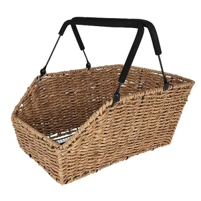 Abbildung von Fahrradkorb Für Hinten Basil Cento Rattan Look Mit MIK System 47 X 34 26 Cm Seagrass