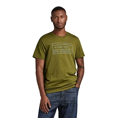 Abbildung von G Star RAW Herren Graphic 2 Pack T Shirt, Mehrfarben (Avocado/postbag D22777 336 D950), XS