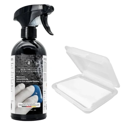 Abbildung von Autoknete Reinigungsknete Rostentferner Insektenentferner Lackreiniger für Auto Kfz, Wohnwagen und Wohnmobil (100g weiß +500ml Gleitmittel)