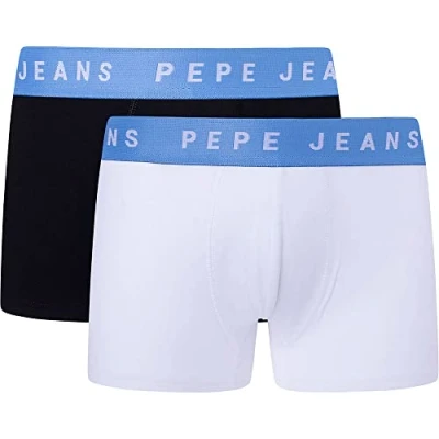 Abbildung von Pepe Jeans Herren Logo Tk Lr 2P Trunks, White (White), L (2er Pack)