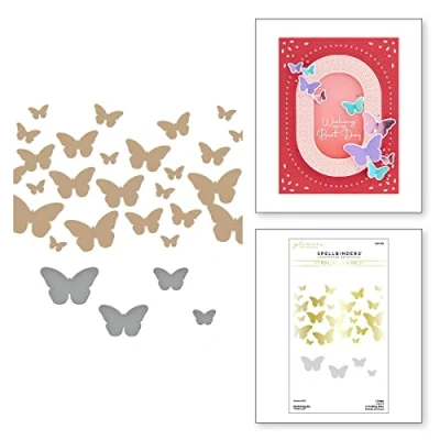 Abbildung von Spellbinders Fluttering Glimmer Heißfolie Teller &amp; Stanzformen Set, Metall