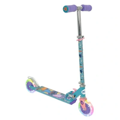 Abbildung von Stitch Kinder Scooter für Mädchen und Jungen zusammenklappbarer Inline 2 Rad Roller Verstellbarer lila beleuchteter Zweirad Rollerräder leuchten 58
