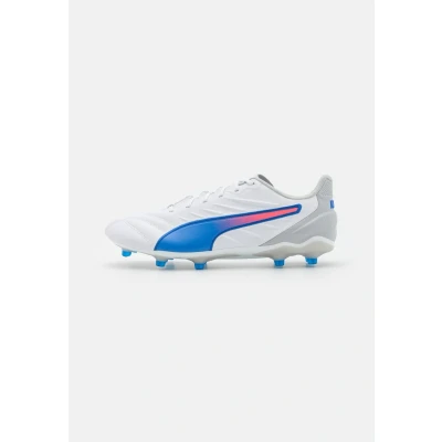 Abbildung von PUMA Unisex King PRO FG/AG Soccer Shoe, White Bluemazing Flat Light Gray, 47 EU
