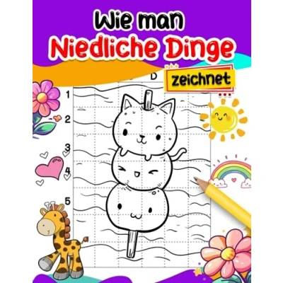 Abbildung von Wie man niedliche Dinge zeichnet: Zeichnen Sie Ihre Lieblingsdinge mit 30 Schritt für Zeichen Seiten drinnen Scherzgeschenke Stressabbau Geschenke Wichtelgeschenke Weihnachtsgeschenke