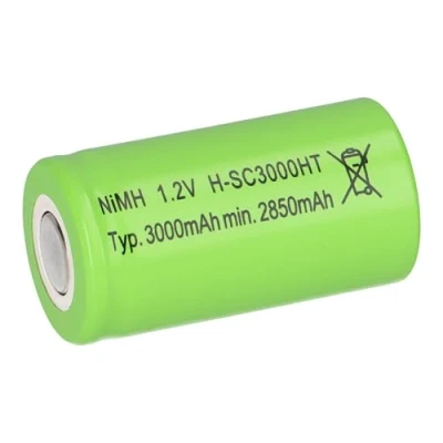 Abbildung von Mexcel SC3000H Spezial Akku Sub C hochtemperaturfähig, Z Lötfahne, Flat Top NiMH 1.2 V 3000 mAh