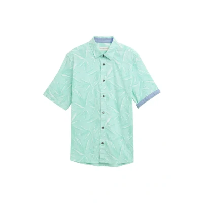 Abbildung von TOM Tailor Hemd, Herren, Größe: XXL, Mint tonal leaf design