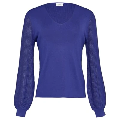 Abbildung von s.Oliver Black Label MIT Semitransparenten ÄRMELN Strickpullover, Damen, Größe: 42, Ozeanblau