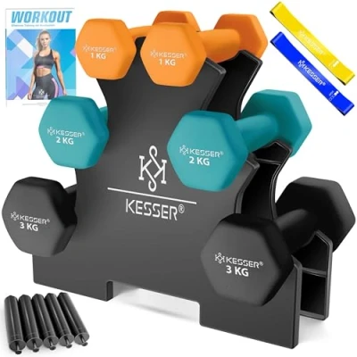 Abbildung von KESSER Hantel Set, (12 kg Set 2 x (1+2+3)kg)