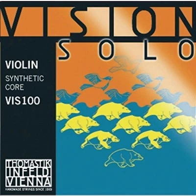 Abbildung von Thomastik VI100 Strings for Violin Vision synthetic core, set 4/4 medium, removable ball, focussed tone, pure and open