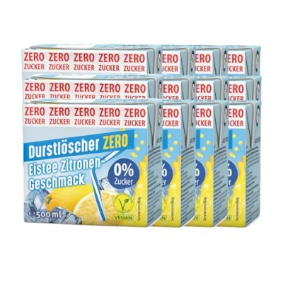 Abbildung von Durstlöscher Eistee Zitrone Zero Genuss zuckerfrei 500ml 12er Pack