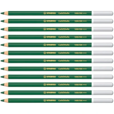 Abbildung von Pastellkreidestift STABILO CarbOthello 12er Pack chromoxidgrün stumpf imit.