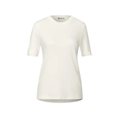 Abbildung von Street One Damen 3228125 Basic Shirt mit Turtleneck, Off White, 42