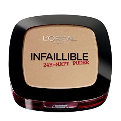 Abbildung von L&#039;Oréal Paris Infaillible Puder, 245 Warm Sand/Kompaktpuder für das perfekte Finish &amp; bis zu 24h Halt/Hautschonendes Powder alle Hauttypen / 1 x 9 g
