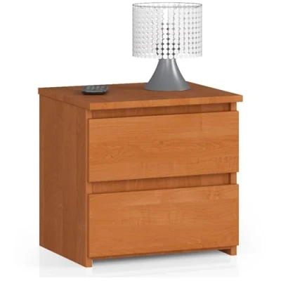 Abbildung von Home Collective Kommode mit 2 Schubladen Schlafzimmer Flur Wohnzimmer Organizer 40 cm breit hoch Erle Holz Highboard Sideboard Mehrzweckschrank Schrank schmal