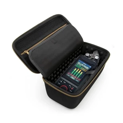 Abbildung von CASEMATIX Reiseetui kompatibel mit Tascam Portacapture X8 32 Bit Float Audio Recorder XLR und kleinem Zubehör nur Field Case