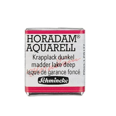 Abbildung von Schmincke HORADAM® AQUARELL feinste Künstler Aquarellfarben, 358 Krapplack dunkel, 14 044, 1/2 Näpfchen